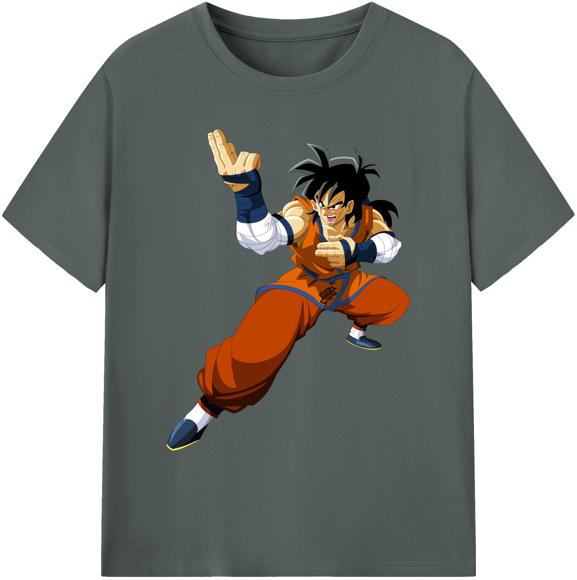 （画像用） ドラゴンボール ヤムチャ DRAGON BALL Yamcha 綿100％ メンズ半袖Tシャツ｜肌触りやわらか＆通気性